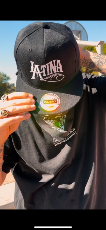 Gorra LA tina snapback LATINA bordada, Mr Otaf