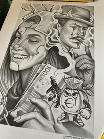 Tatuaje black n grey realismo, Mr Otaf Torrelavega