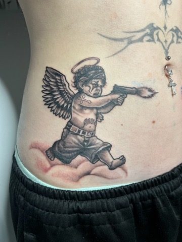 Tatuaje black n grey detallado, Mr Otaf Torrelavega