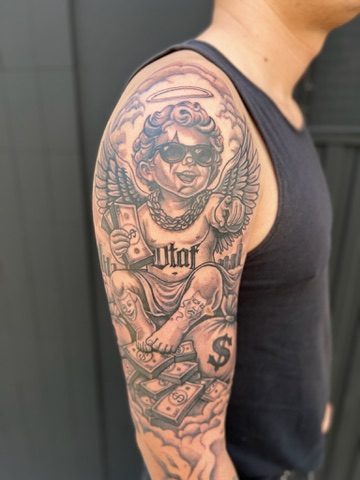 Tatuaje black n grey, Mr Otaf Torrelavega